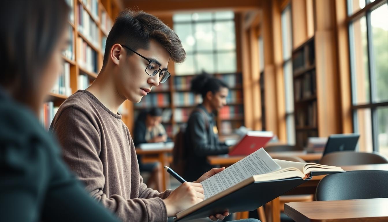 Structured study materials and learning resources on a desk